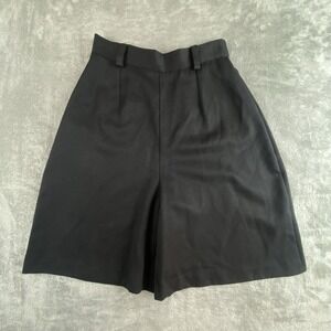 Vintage Anthony Mark Hankins Shorts Womens 6 Black Elastic Waist 90s Made In USA